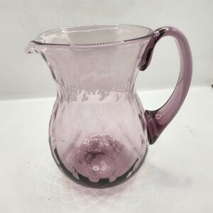Vintage Amethyst Colored Glass Pitcher
